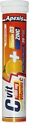 Apexis C Vit 1000 mg + D3 + Zinc 20 Efervesan Tablet