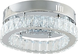 Apliqa Ardenia Tek Katlı Kristal Taşlı 3 Renk Modern Salon LED Avize