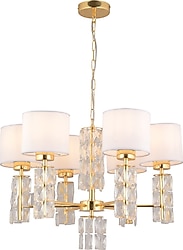 Apliqa Darell 6'lı Kristal Taşlı Modern Salon Avize