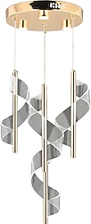 Apliqa Jadon 4'lü 3 Renkli Kristal Taşlı Modern Sarkıt LED Avize
