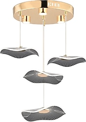 Apliqa Jolie 3 Renk 4'lü Kristal Modern Sarkıt LED Avize