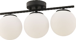 Apliqa Lumera 3'lü Siyah Modern Plafonyer Avize