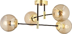 Apliqa Maral 4'lü Siyah Gold Modern Avize