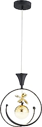 Apliqa Mengü Siyah Gold 3 Renk Modern LED Avize