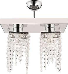 Apliqa Nikola 2'li Kristal Taşlı Modern Salon Avize