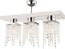 Apliqa Nikola 3'lü Kristal Taşlı Modern Salon Avize