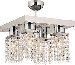 Apliqa Peter 4'lü Kristal Taşlı Modern Salon Avize