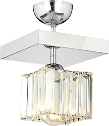 Apliqa Rivia Krom Kristal Taşlı Plafonyer Modern Salon Avize