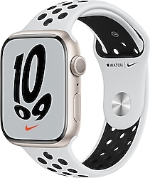 Apple Watch Series 7 Nike GPS + Cellular 45mm Yıldız Işığı Alüminyum Kasa ve Spor Kordon Akıllı Saat