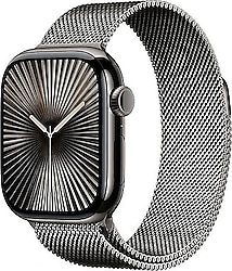 Apple Watch Series 10 GPS + Cellular 42mm Titanyum Kasa Milano Loop Kordon Akıllı Saat