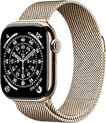Apple Watch Series 11 GPS + Cellular 42mm Titanyum Kasa ve Milano Loop Akıllı Saat