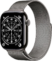 Apple Watch Series 11 GPS + Cellular 46mm Titanyum Kasa ve Milano Loop Akıllı Saat