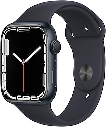 Apple Watch Series 7 GPS 45mm Gece Yarısı Alüminyum Kasa ve Spor Kordon Akıllı Saat
