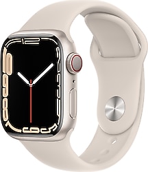Apple Watch Series 7 GPS + Cellular 41mm Yıldız Işığı Alüminyum Kasa ve Spor Kordon Akıllı Saat