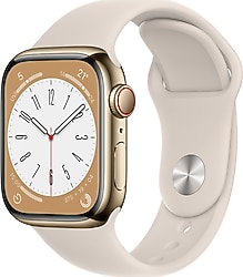 Apple Watch Series 8 GPS + Cellular 45mm Altın Rengi Paslanmaz