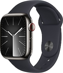 Apple Watch Series 9 GPS + Cellular 41mm Grafit Paslanmaz Çelik