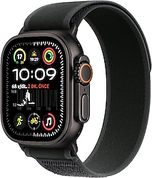 Apple Watch Ultra 2 GPS + Cellular 49mm Siyah Titanyum Kasa ve Siyah-Trail Loop Kordon Akıllı Saat