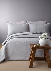 Apricitas Home Bourbon Gri Çift Kişilik Yatak Örtüsü Takımı