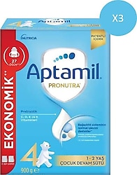 Aptamil 4 Çocuk Devam Sütü 900 gr 3 Adet