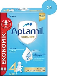 Aptamil 4 Çocuk Devam Sütü 1200 gr 4 Adet
