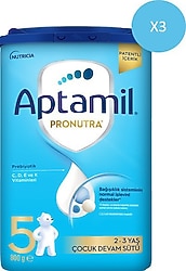 Aptamil 5 Çocuk Devam Sütü 800 gr 3 Adet