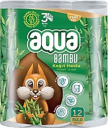 Aqua Bambu 3 Katlı 12'li Kağıt Havlu