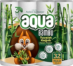 Aqua Bambu 3 Katlı 32'li Tuvalet Kağıdı
