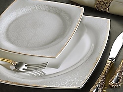 Aryıldız Bone Square 31018 Kare 60 Parça 12 Kişilik Yemek Takımı