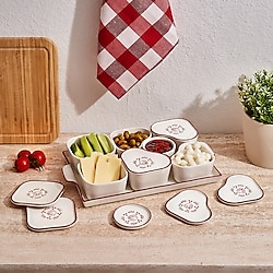 GRİMOR Life 7 Bölmeli Çok Amaçlı Plastik Kahvaltılık Ve Çerezlik