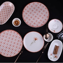 Aryıldız Lucia Red 32 Parça 6 Kişilik Kahvaltı Takımı