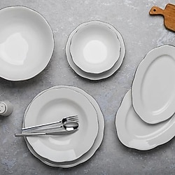 Aryıldız Passion Silver 30 Parça 6 Kişilik Yemek Takımı