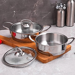 Aryıldız Petit 14-16 cm 4 Parça Kapaklı Çelik Sahan Seti