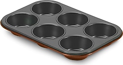 Aryıldız Turuncu 6'lı Muffin Kalıbı