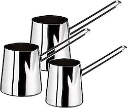 Aryıldız Vento Prestige Çizgili 3'lü Çelik Cezve Seti