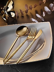 Aryıldız Versay Gold 36 Parça 6 Kişilik Çatal Kaşık Bıçak Takımı