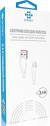 Arbaks ARB-52 1 m USB to Lightning Hızlı Şarj Kablosu