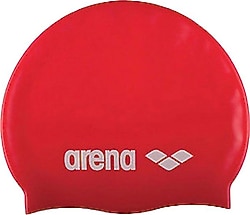 Arena Classic 9166244 Kırmızı Silikon Yüzücü Bonesi