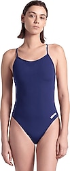 Arena Swimsuit Lace Back Solid 004651-701 Lacivert Kadın Mayo