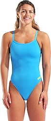 Arena Team Swimsuit Challenge Solid 004766-802 Mavi Kadın Yüzücü Mayosu
