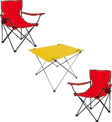 Argeus DY.001 73x54 cm 2 Kişilik Kumaş Kamp Masa Sandalye Takımı