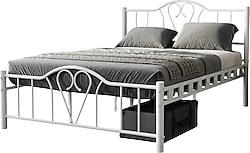 Argimo Orkide 140x200 cm Ferforje Metal Çift Kişilik Karyola