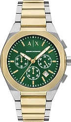 Armani Exchange Rafael AX4184 Çelik Kordon Altın-Yeşil Erkek Kol Saati