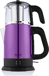 Arnica T336 Demli Stil 1800 W Mor Cam Demlikli Çay Makinesi