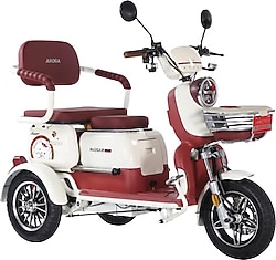 Arora Rüzgar New 900 W 3 Tekerlekli Elektrikli Motosiklet Kırmızı
