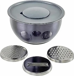 Arow Daria 26 cm Gri Çelik Rendeli Karıştırma Kabı