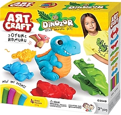 Art Craft 3D Dinozor Oyun Hamuru Seti 200 gr 03549