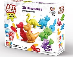 Art Craft 3D Dinozorlar Oyun Hamuru Seti 168 gr 03995