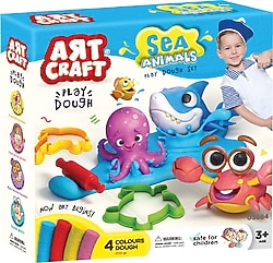 Art Craft Deniz Hayvanları Oyun Hamuru Seti 13 Parça 200 gr 03684