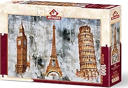 Art Puzzle Üç Şehir Üç Kule Puzzle 1000 Parça 5199