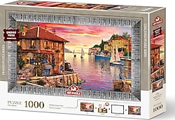 Art Puzzle Akdeniz Limanı 1000 Parça Çerçeveli Puzzle 5669